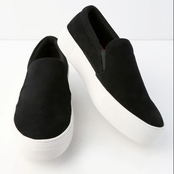 steve madden black suede gills
